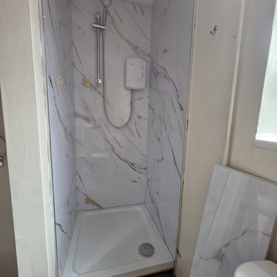 Shower installation after completion
